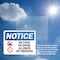 Signmission No Food Or Drink Allowed No Smoking OSHA Notice Sign, Plastic, 14in W x 10in L, 2PK OS-2PACK-NS-P-1014-L-14576 - alternate 2